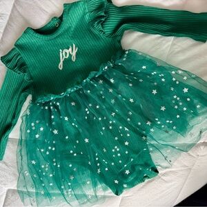 Little Me Green Knit Sweater